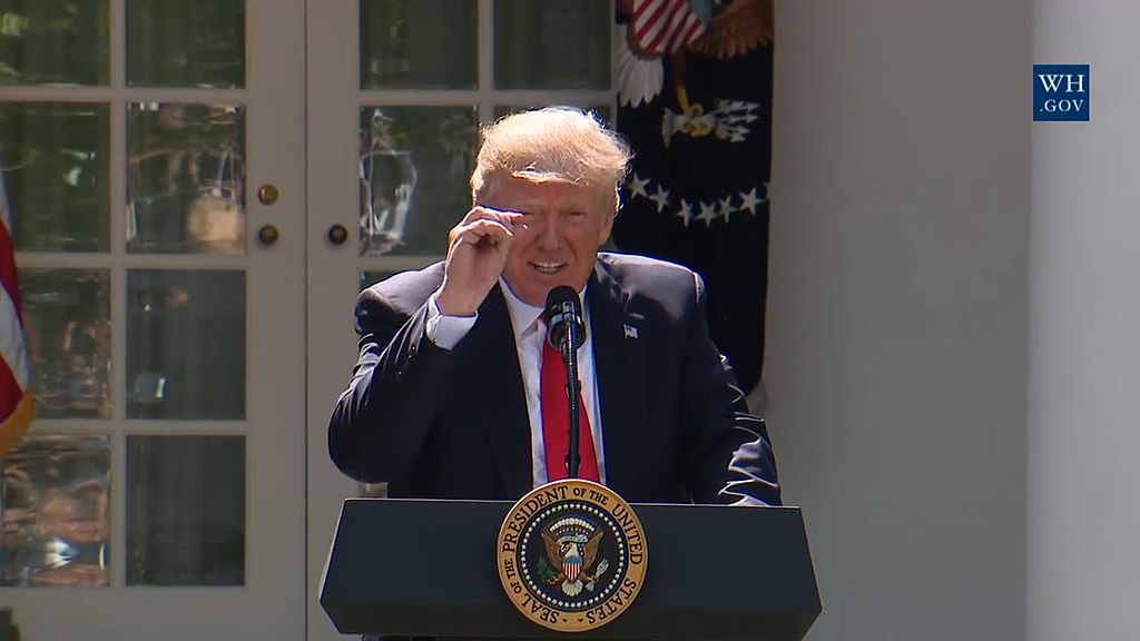 President Trump during his announcement about withdrawing the U.S. from the Paris Climate Agreement