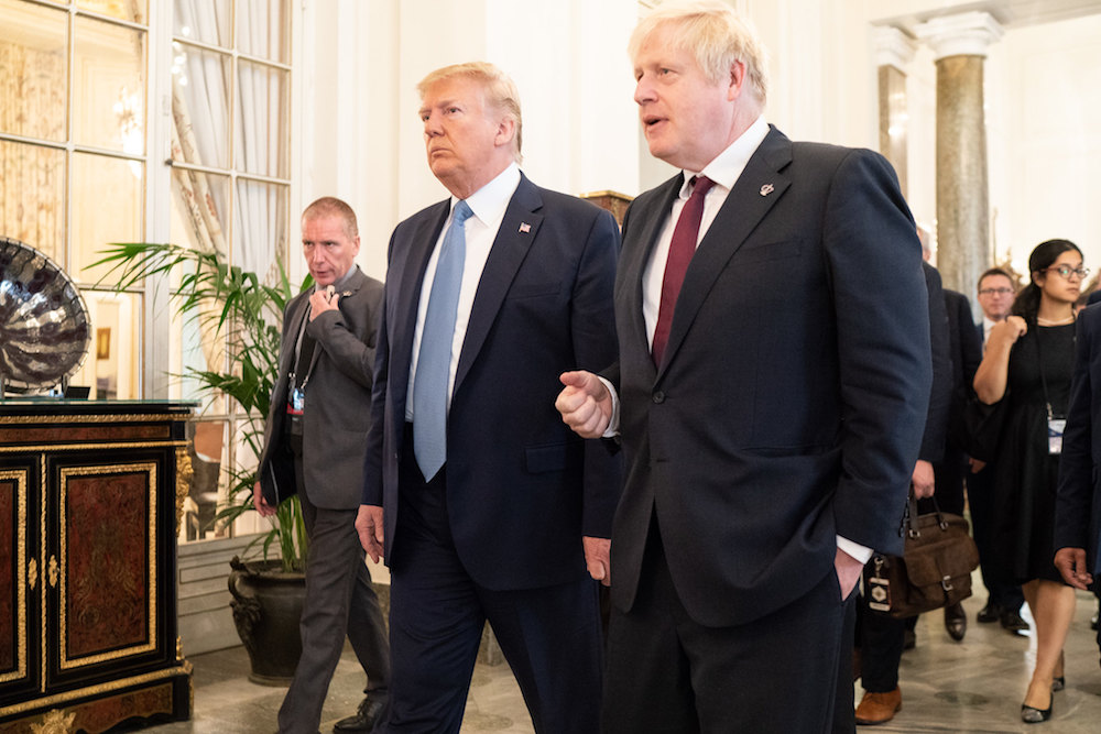 Donald Trump and Boris Johnson at G7