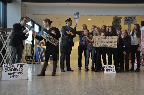 Climate Finance & Fossil Fuel Subsidies Stunt at COP19, Warsaw (20/11/2013)
