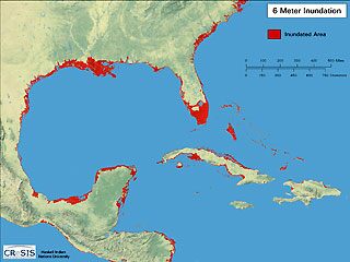 sea level rise map