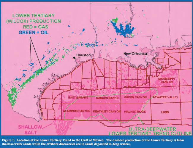 Lower Tertiary Oil Map