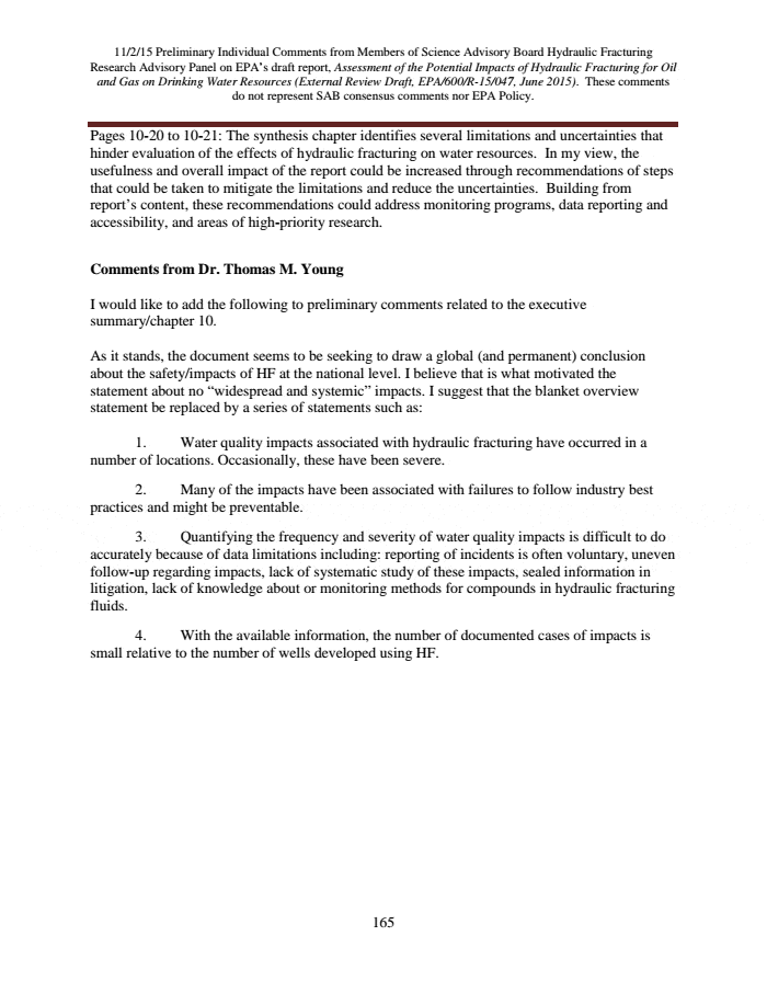 Page 165 of Preliminary+Comments+From+Members+of+the+EPA+SAB+Hydraulic+Fracturing+Research+Advisory+Panel as+of+November+2,+2015