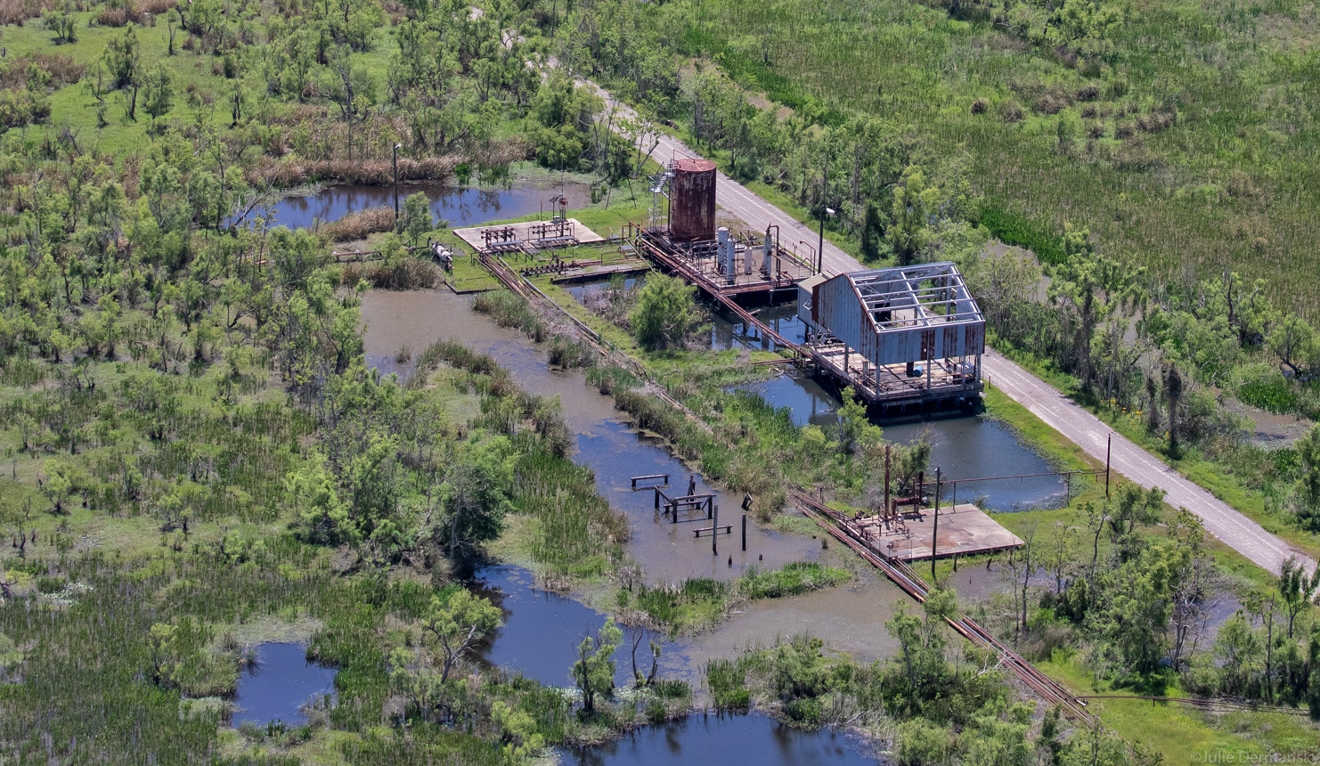Aerial View of South Louisiana Oil Fields Offers Glimpse of Nationwide