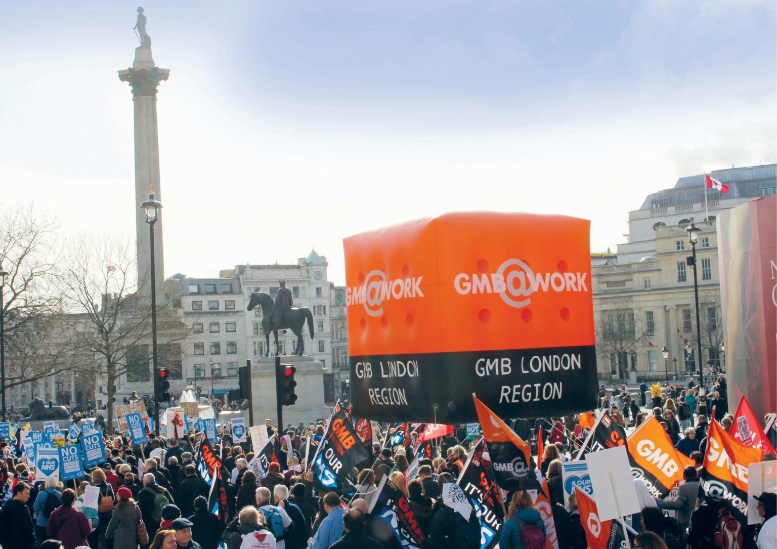 GMB protest in London in 2017