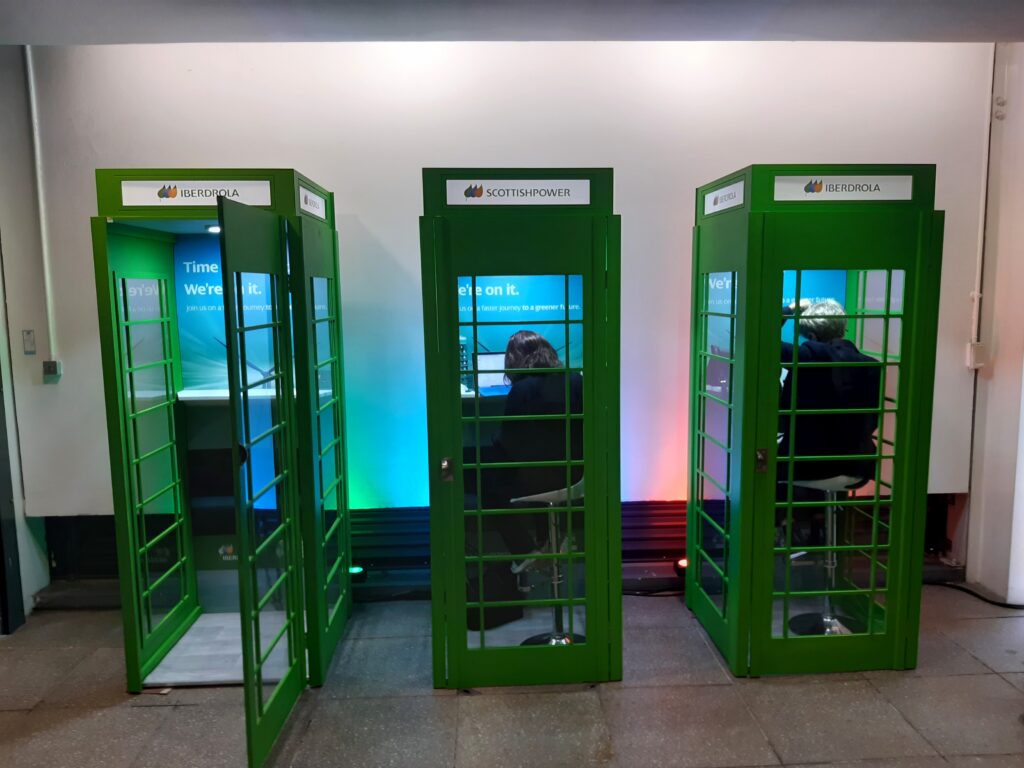 Iberdrola and ScottishPower have solar-powered wifi booths at COP26