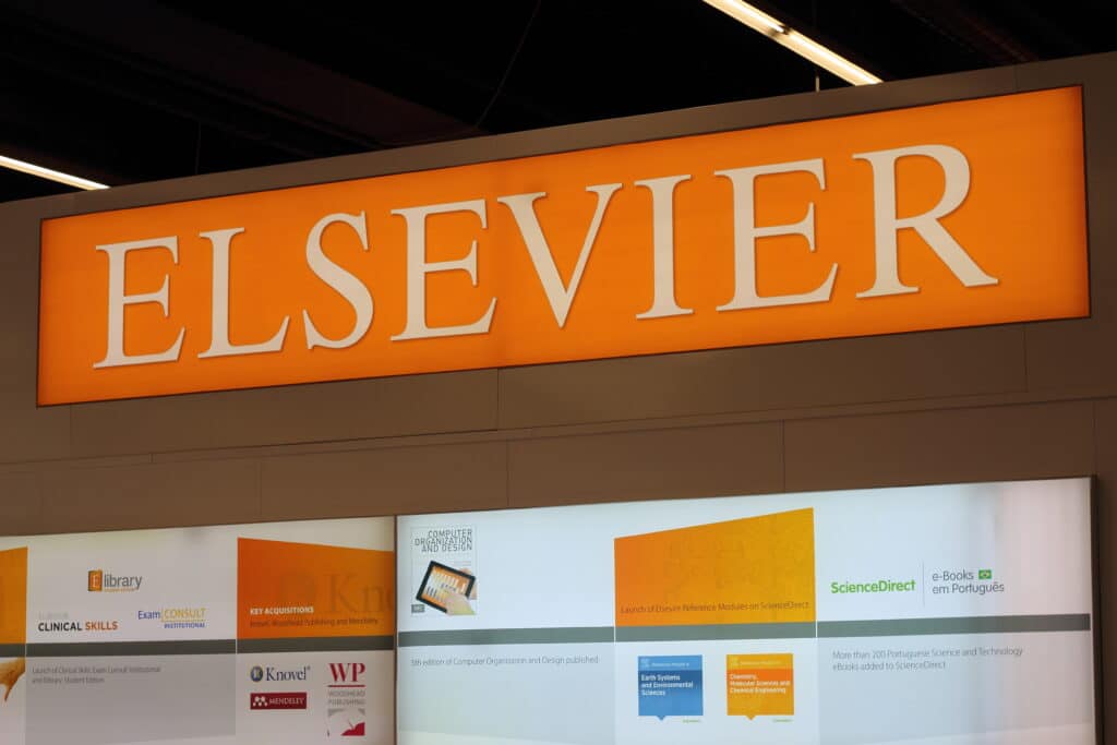 Publisher Elsevier at the Frankfurt Book Fair