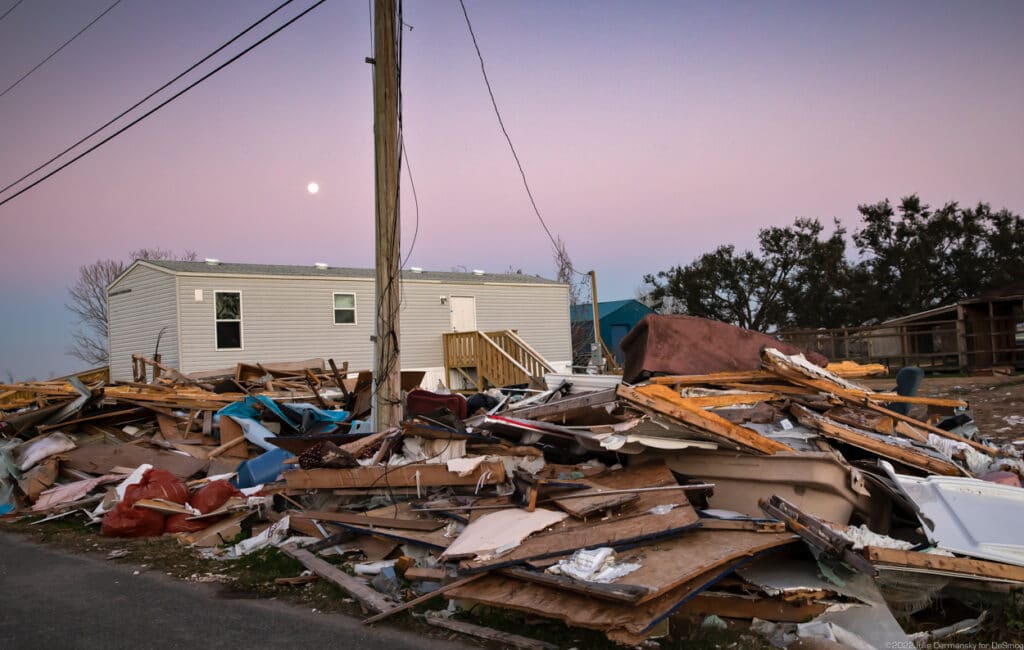 A FEMA trailer in Terrebonne Parish on February 27. Credit: Julie Dermansky