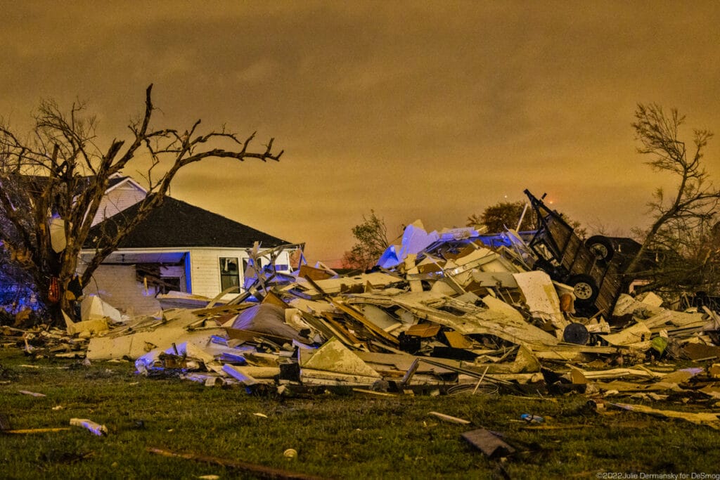 Home destroyed by the tornado that ripped through Arabi on March 22.