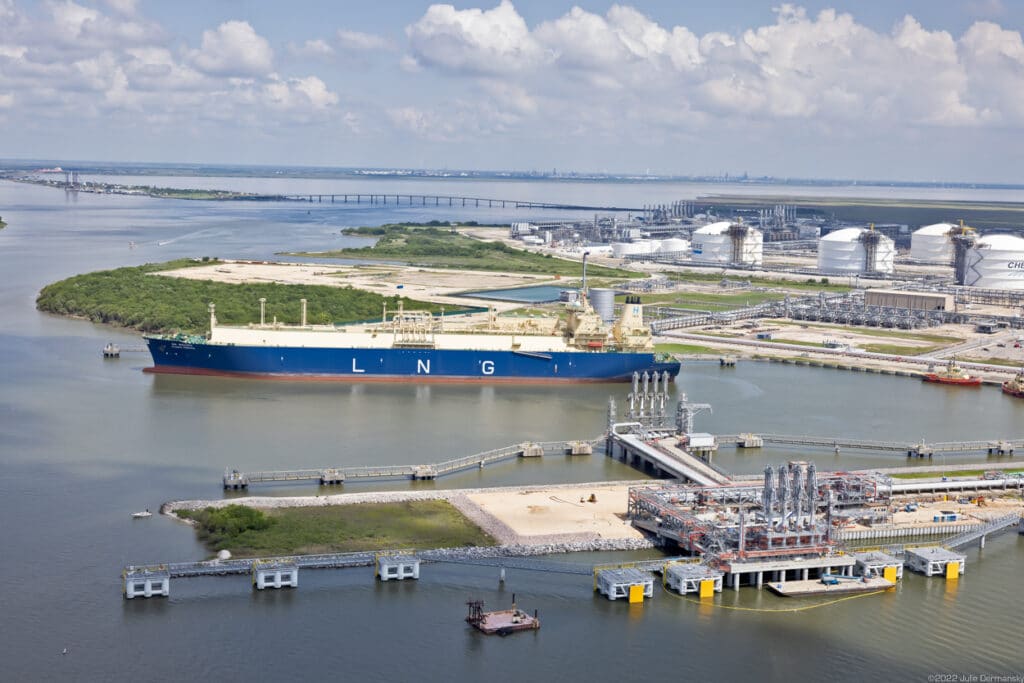 Cheniere LNG Plant on the Sabine Pass in Cameron Parish, LA.