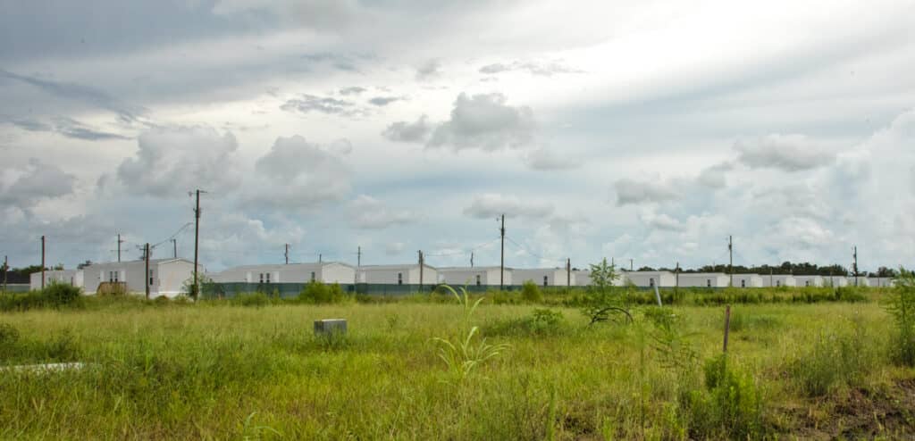 FEMA Camp for people impacted by Hurricane Ida that recently sprung up between The New Isle and the Waterplant Road neighborhood.