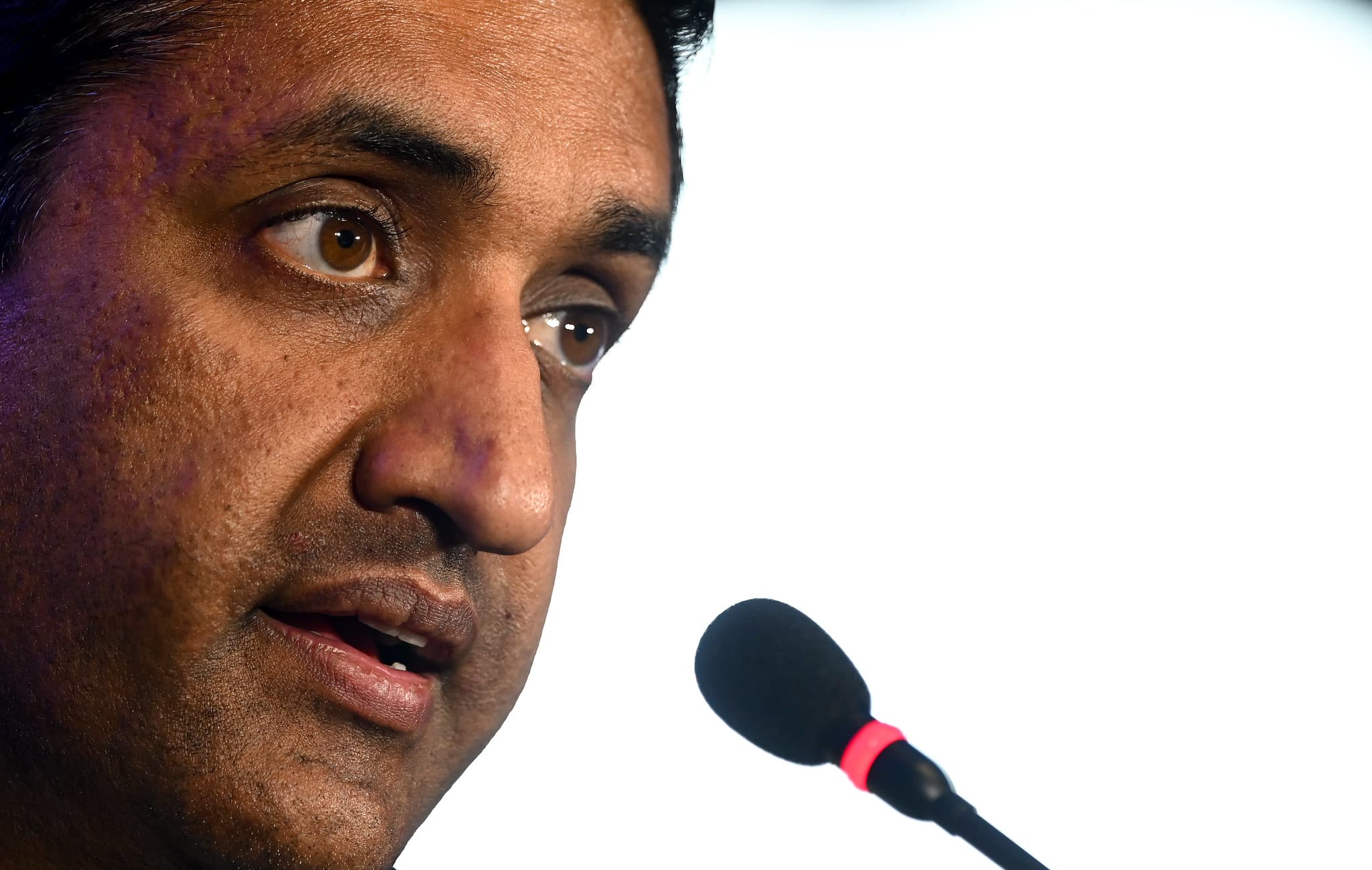 a closeup of Congressman Ro Khanna's face