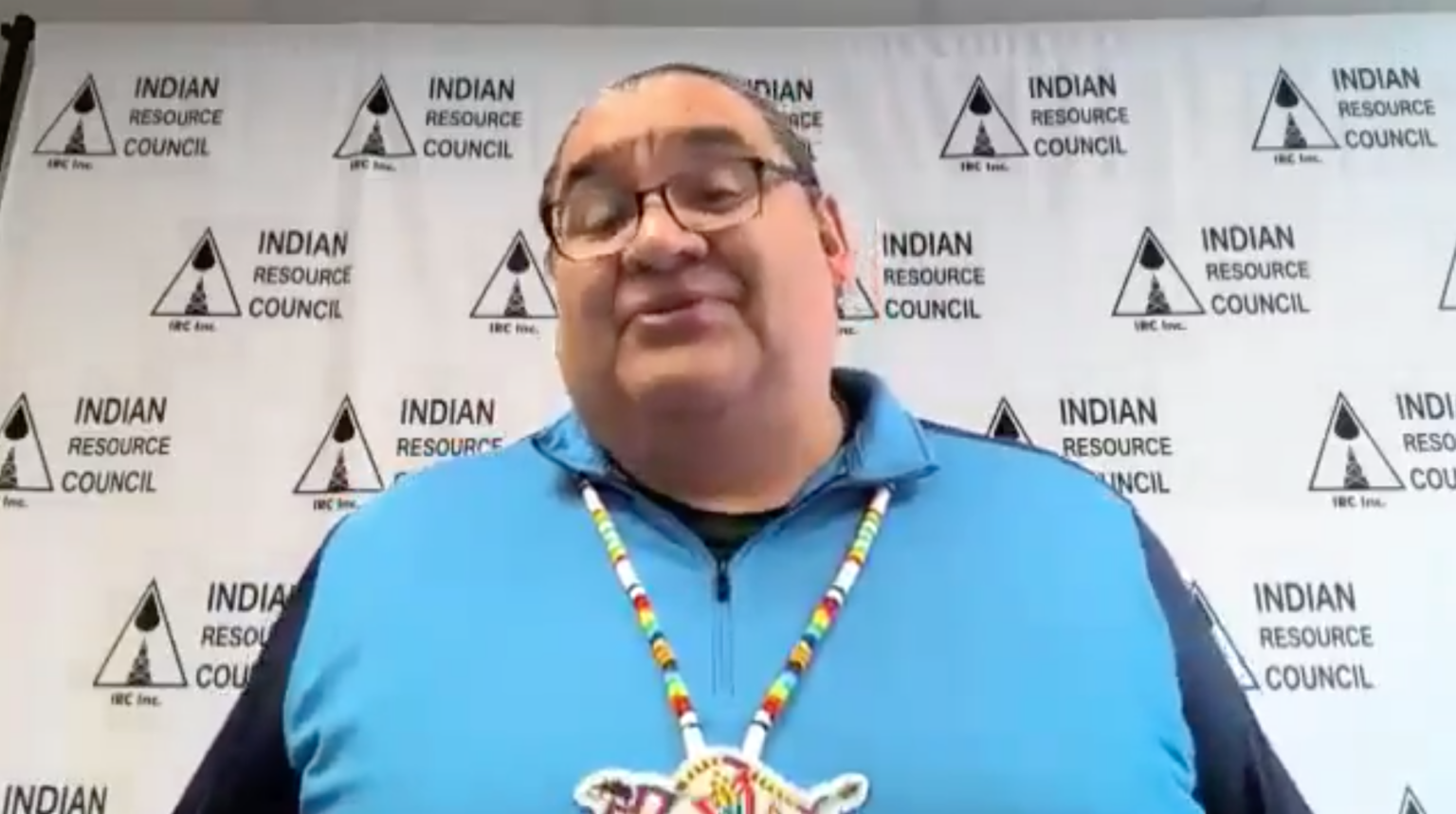IRC president and CEO Stephen Buffalo appears in a 2021 video.