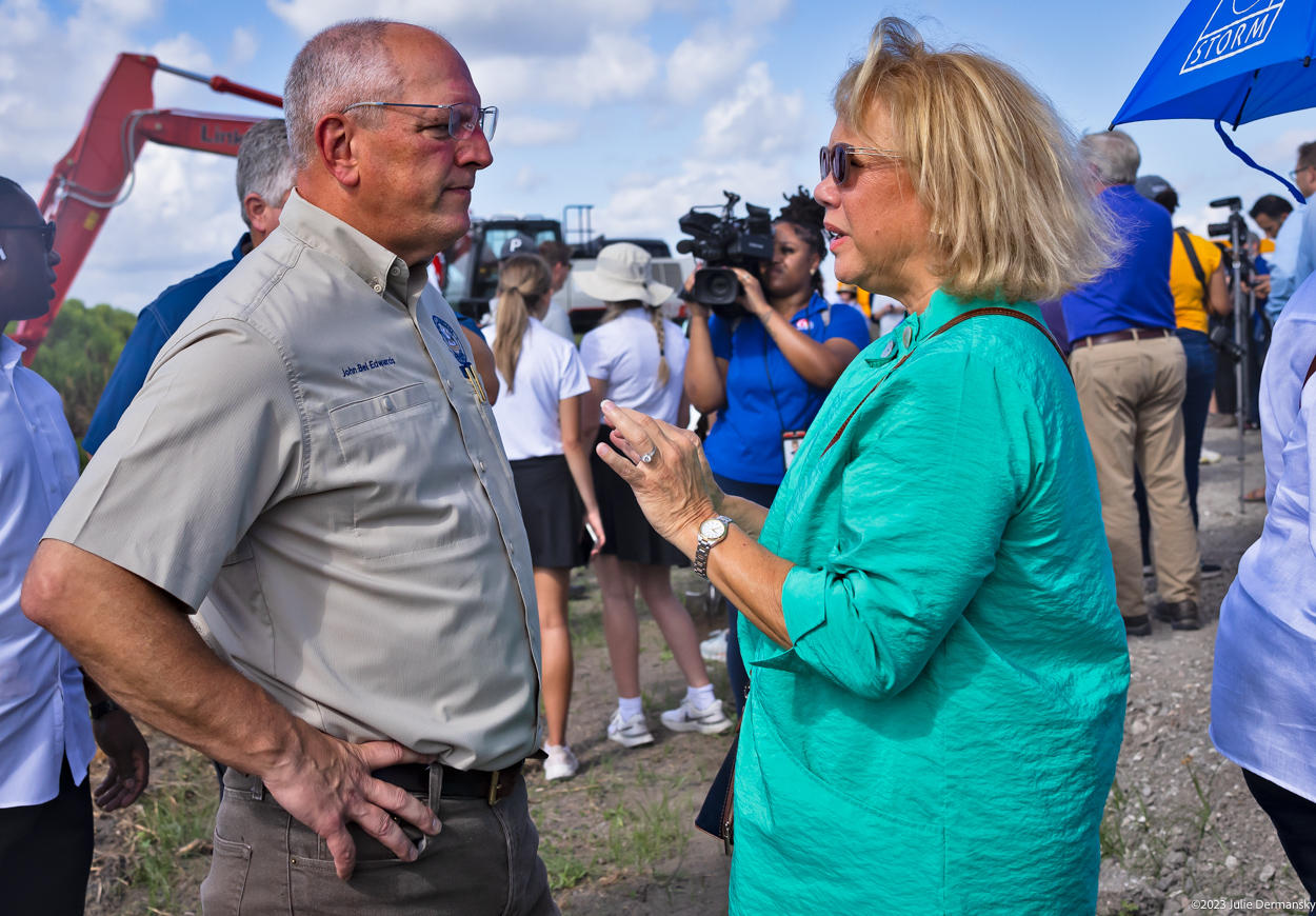 Mary Landrieu and Louisiana Governor John Bel Edwards