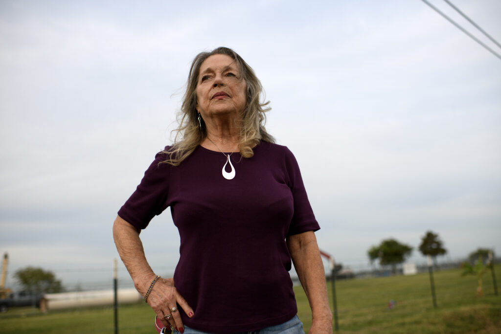 Houston, Texas: Cynthia Benson poses for a portrait at Meadowbrook Park in the Channelview neighborhood of Houston, Texas on November 6, 2023.

PUBLIC HEALTH WATCH/ MARK FELIX