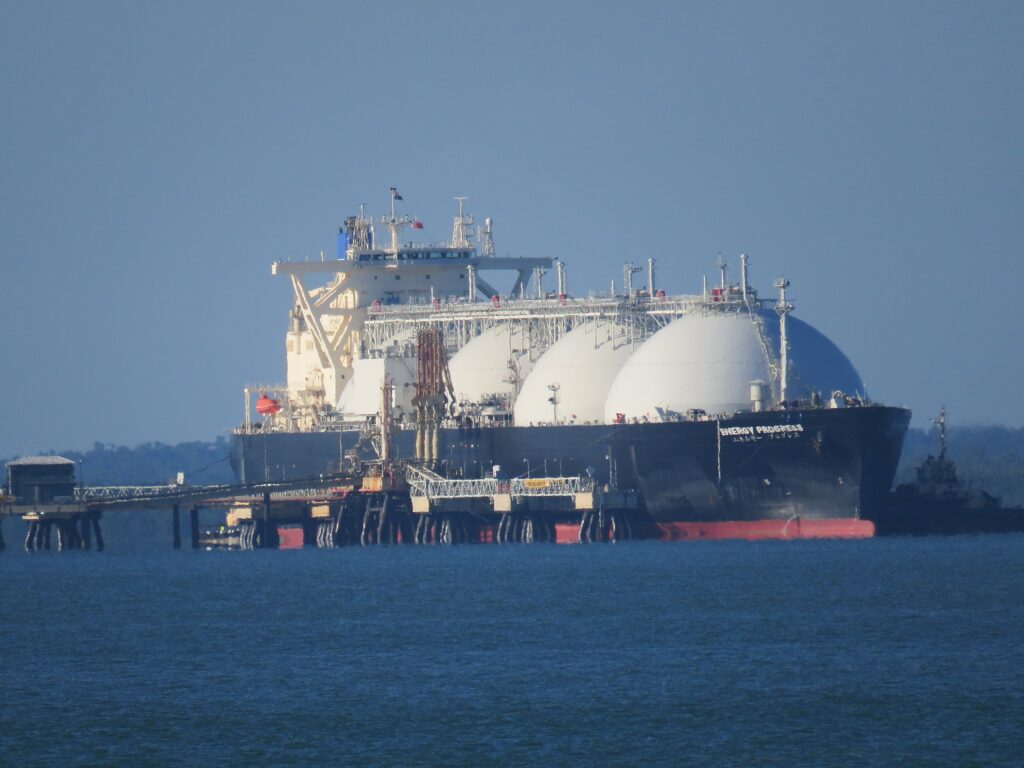 LNG tanker docked in Australia