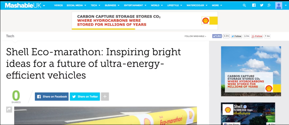 Shell Eco-Marathon ads part of a campaign created by EssenceMediacom