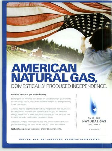 America's Natural Gas Alliance ad, run by Hill + Knowlton in National Journal