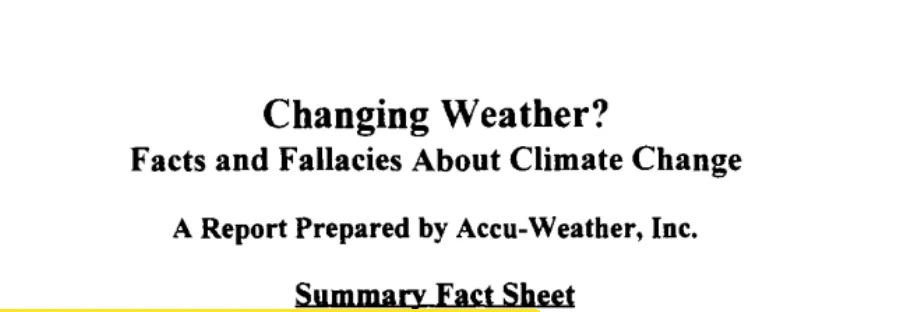 AccuWeather - climate facts fallacies
