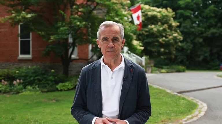 Prime Minister Mark Carney seen in a YouTube video