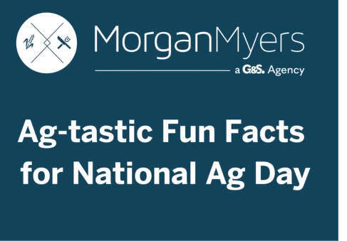 An Instagram billboard that reads, Morgan Meyers, a G&S Agency, Ag-tastic Fun Facts for National Ag Day