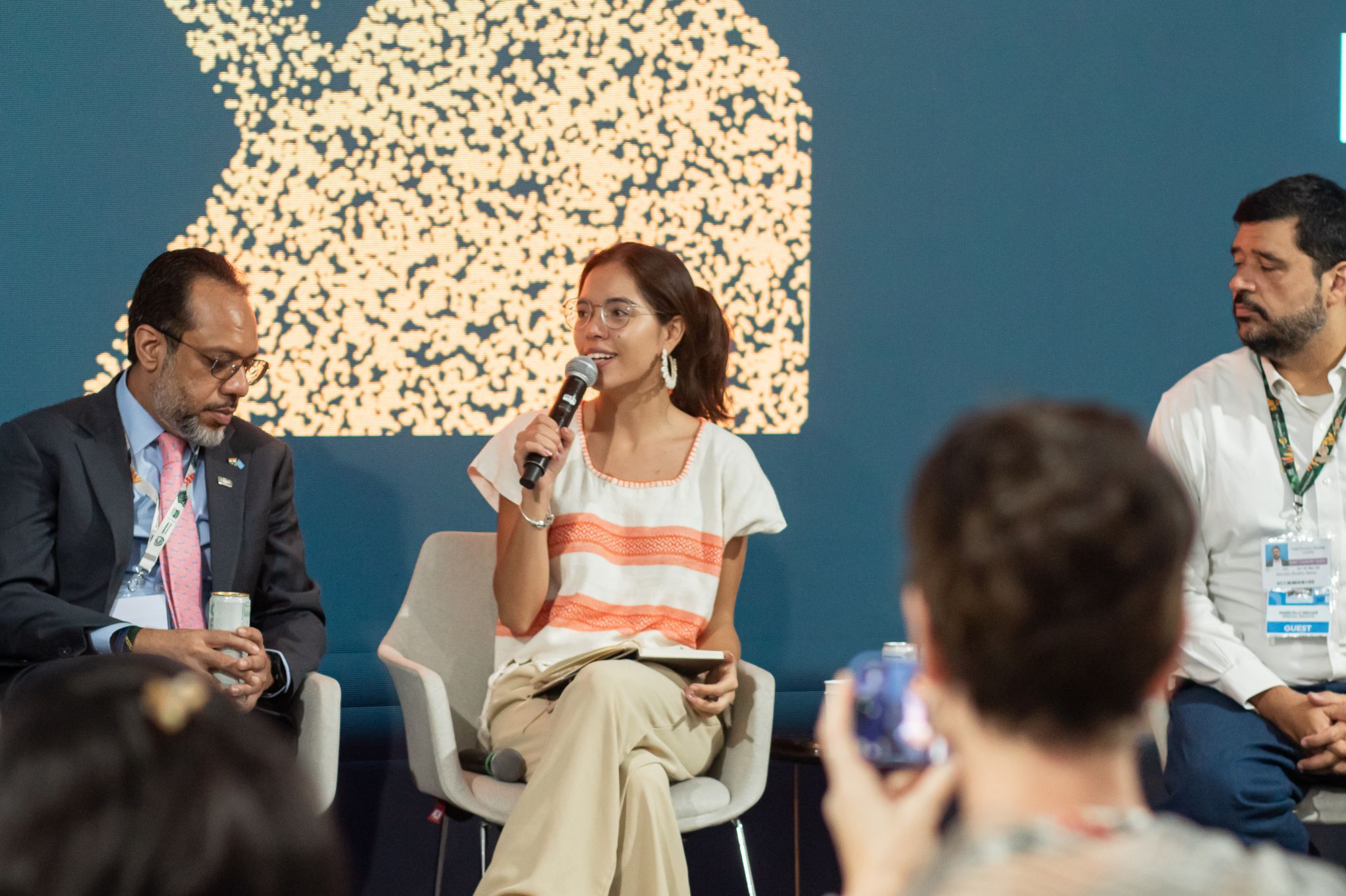 Left to right: a man in black-tie suit, Alberta Premier Danielle Smith, a woman in a pale blue gown, and Louisiana Gov. Jeff Landry at Trump's 2025 inauguration, including