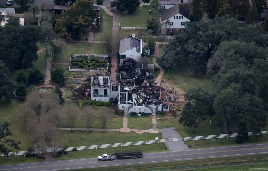Remnants of the Nottoway Plantation in Iberville Parish, Louisiana next to St. James Parish.