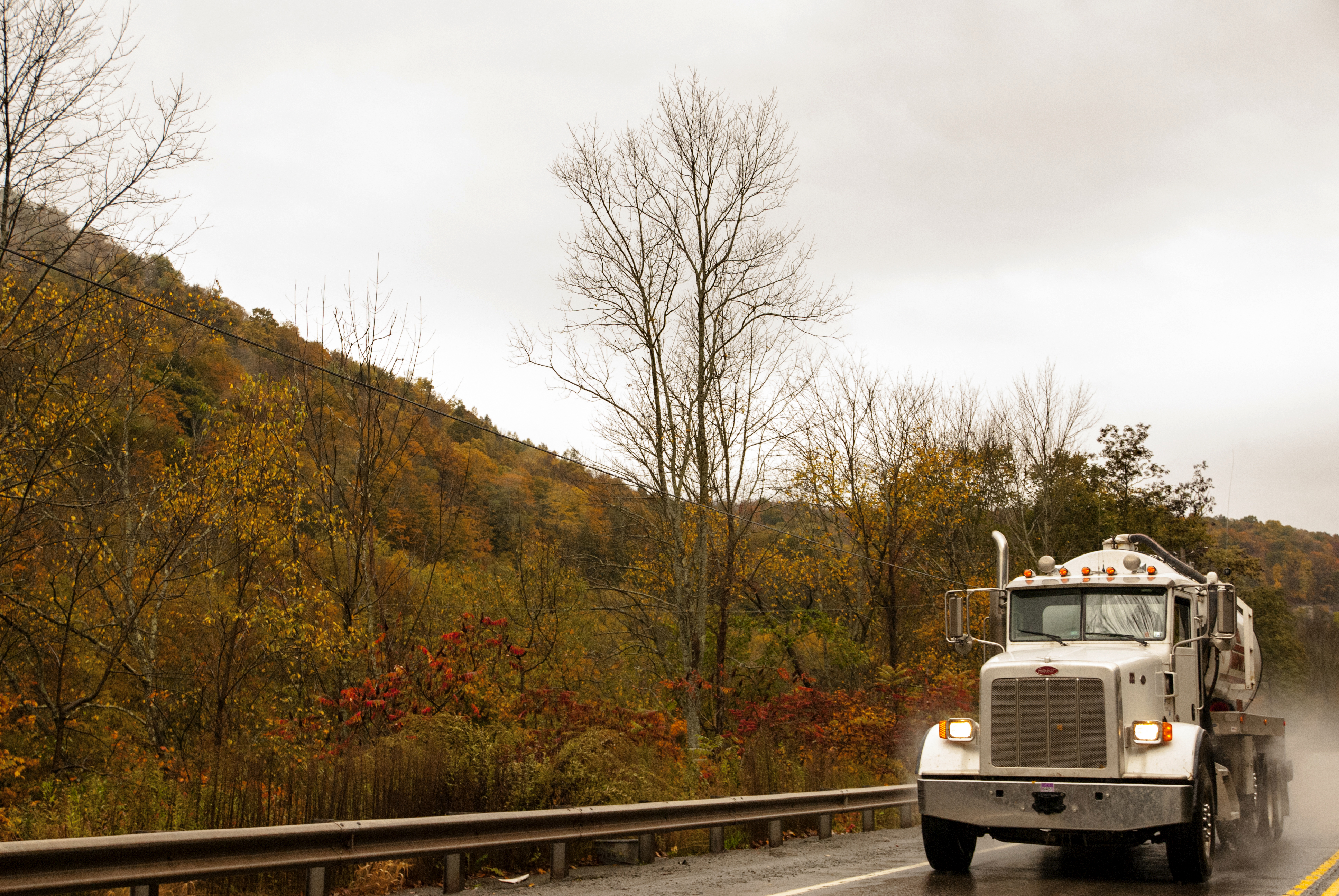 fracking waste truck in Pennsylvania 