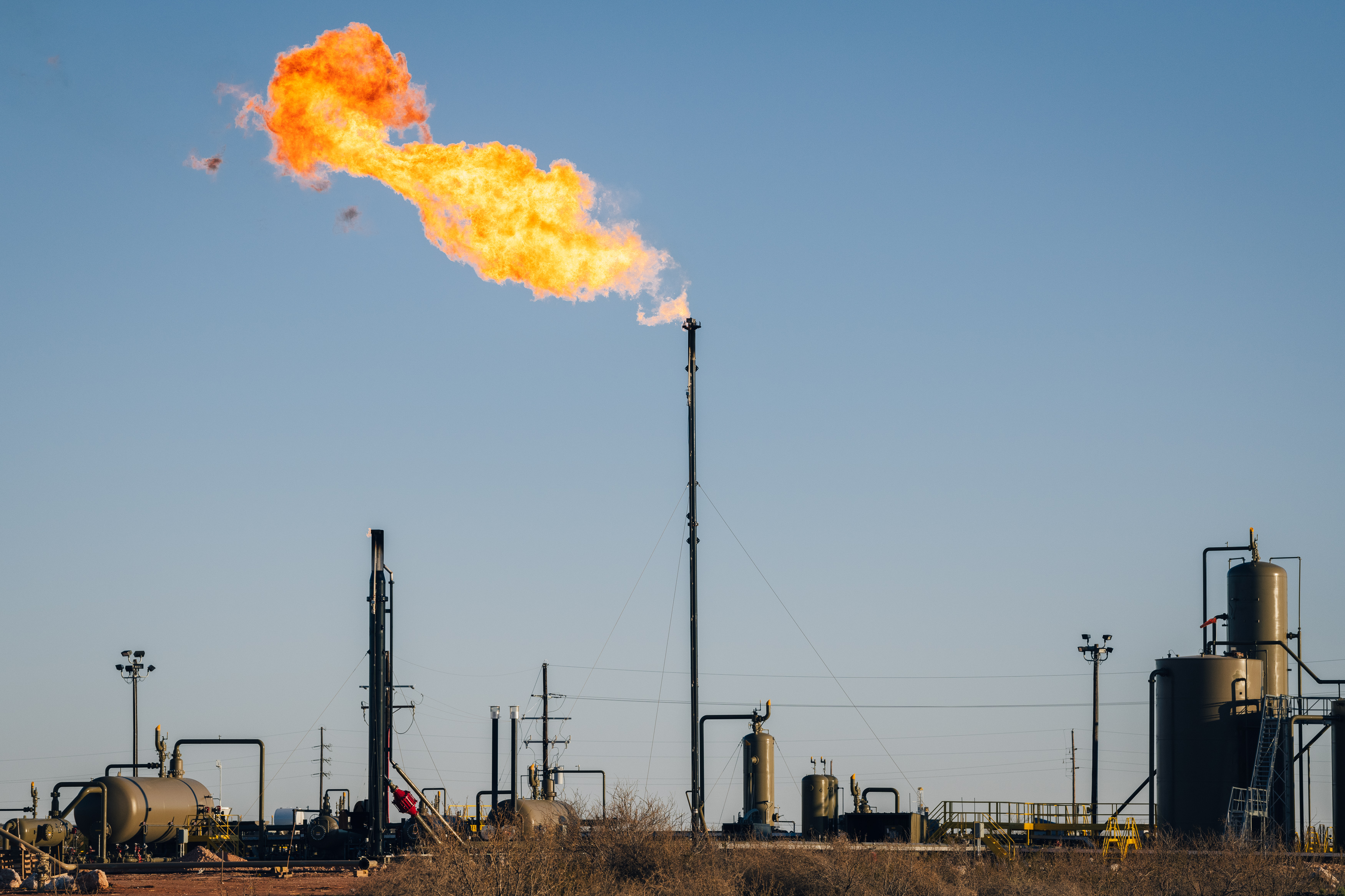 Gas flare in Texas