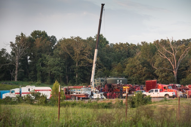 Halliburton frack site in Greenbrier, Arkansas