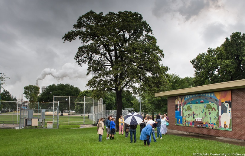 A group going on a 'toxic tour' in Manchester, Texas