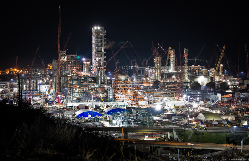 Shell's ethane cracker plastics manufacturing complex in Beaver County, Pennsylvania