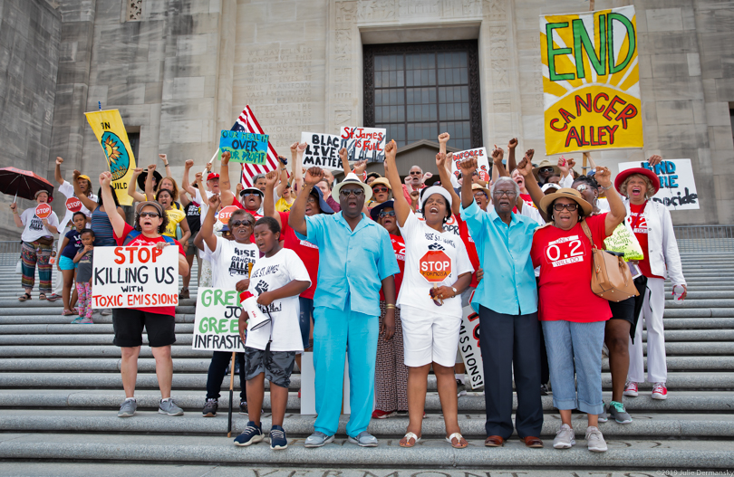 Coalition Against Death Alley on the steps of the Louisiana State Capitol