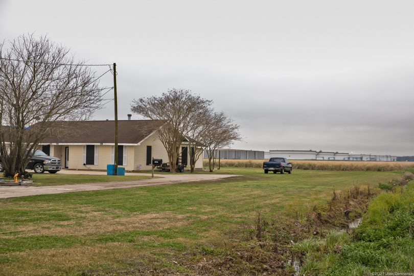 Home near oil storage tanks in St. James.