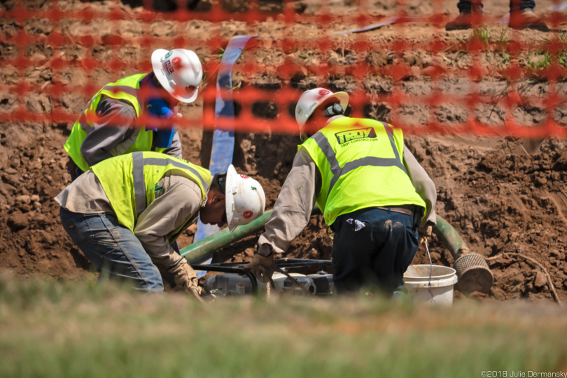 Construction crew at work