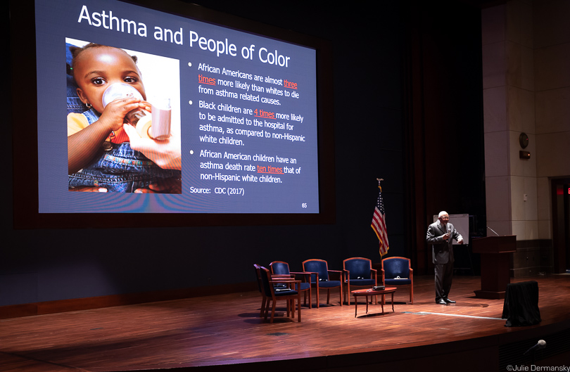 Dr. Robert Bullard speaking on asthma and people of color at the Congressional Convening on Environmental Justice