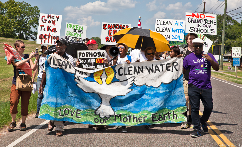 Coalition Against Death Alley marchers in St. James Parish, Louisiana