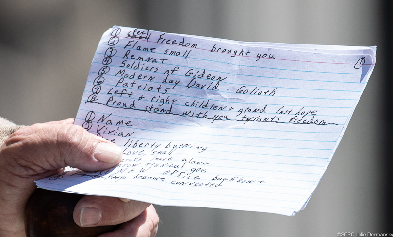 State Rep. Danny McCormick's talking points at an "end the shutdown" rally in Louisiana