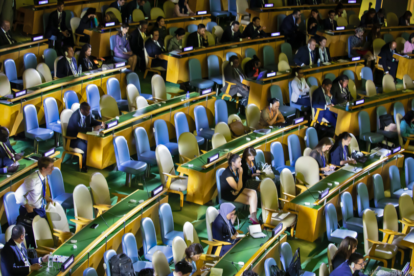 Sparse attendance of UN Climate Action Summit panel in the afternoon