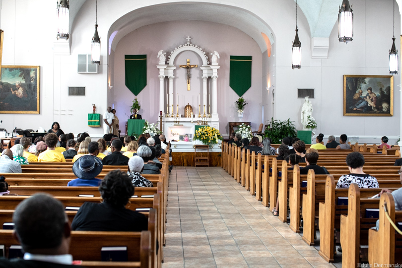 Viewing before Geraldine Mayho's funeral