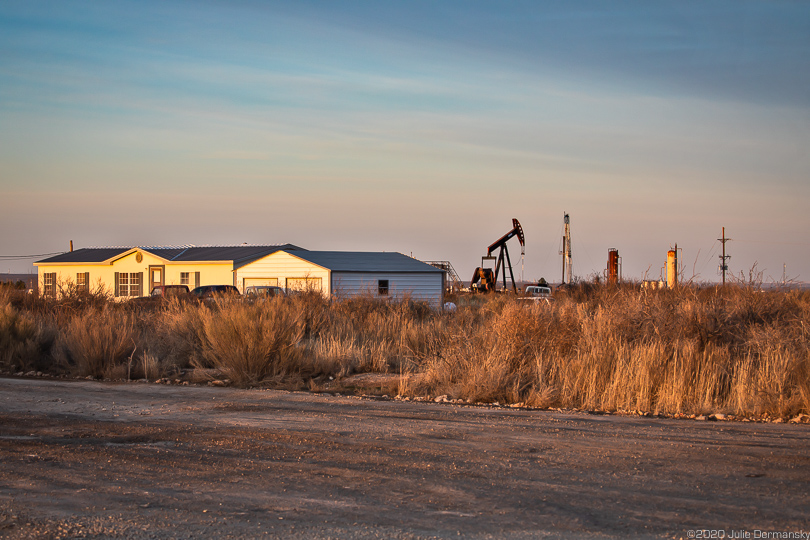 Home outside of Carlsbad near an oil and gas production site