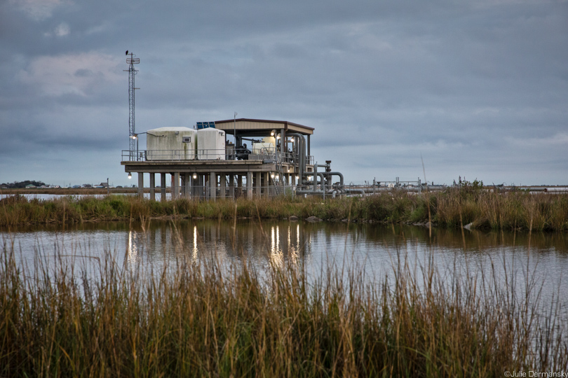 Fossil fuel industry site off of Island Road, the only road on Isle de Jean Charles.