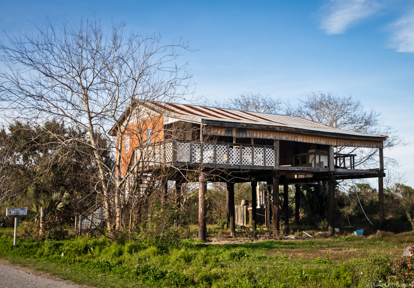 The Isle de Jean Charles home of Rita Falgout.