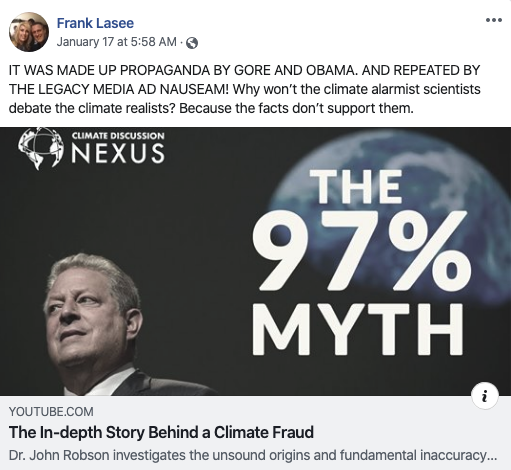 97 percent propaganda Frank Lasee Facebook