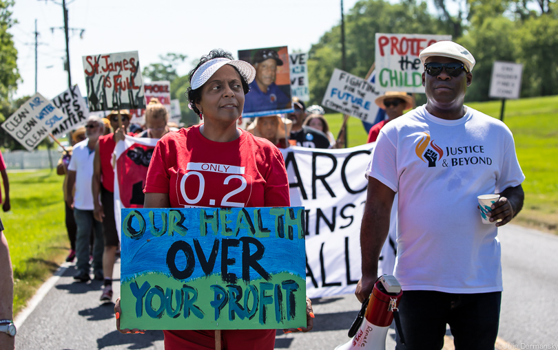 Sharon Lavigne and Rev. Gregory Manning march