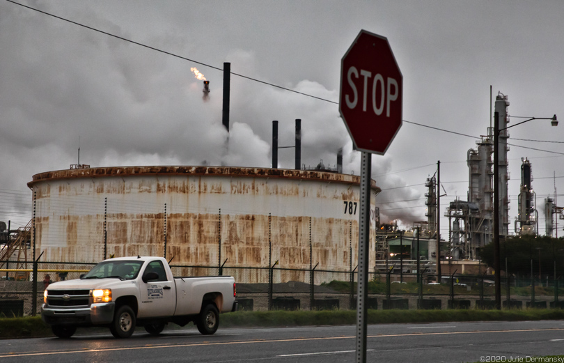 Flare at ExxonMobil's Baton Rouge facility a week after a fire 