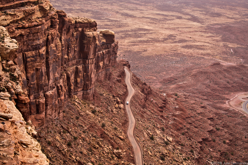 The Moki (or Mokee) Dugway, a section of Utah Route 261 just north of Mexican Hat, Utah.