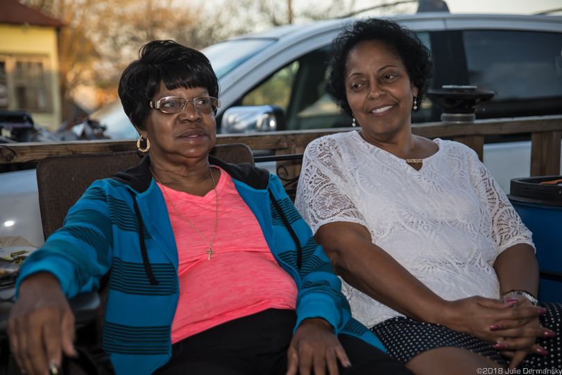 Sharon Lavigne and Geraldine Mayho, residents of St. James, Louisiana