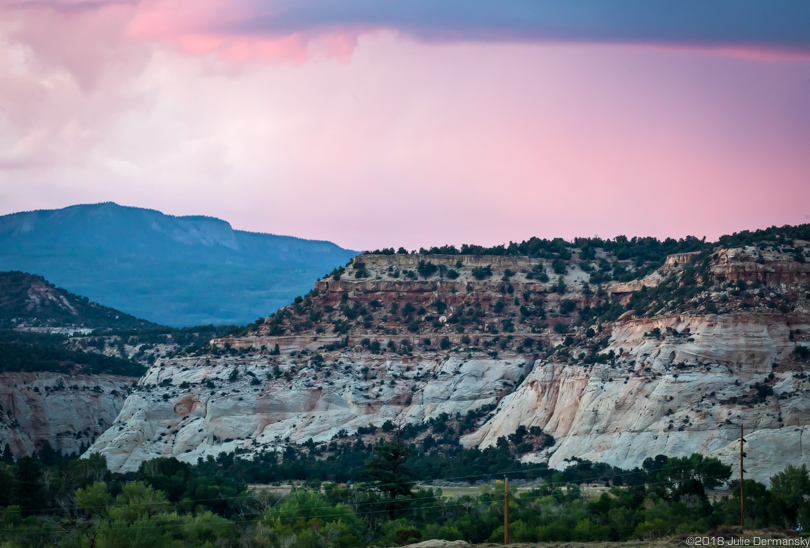 Sunset over mesas and lands not protected anymore in Grand Staircase-Escalante National Monument