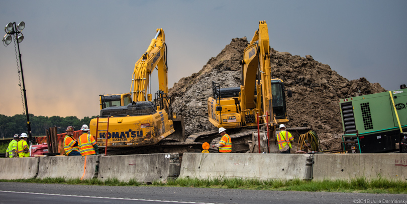 Ongoing work on the Bayou Bridge pipeline in St. James, Louisiana