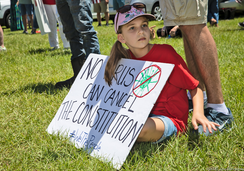 Young girl at an "Open Louisiana" event in Baton Rouge May 2